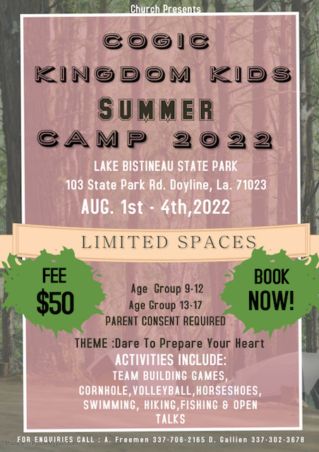 COGIC Kingdom Kids Summer Camp